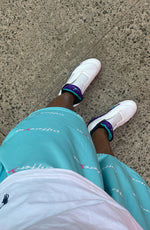 Load image into Gallery viewer, Pastel Teal "Differeynt" Mesh Shorts
