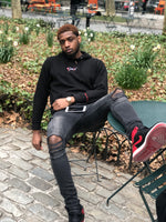 Load image into Gallery viewer, Black "BrokeYn" Hoodie
