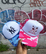 Load image into Gallery viewer, Pink Camo &quot;New York&quot; Trucker Hat
