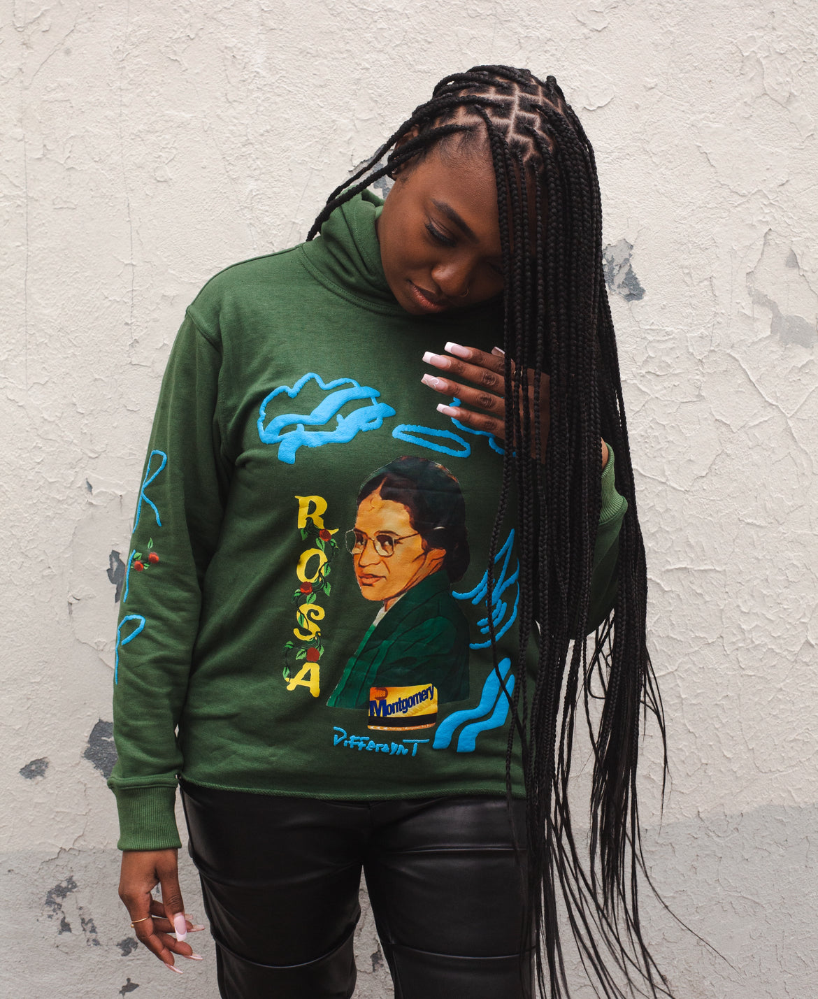 Forest Green ROSA PARKS "Black HistorY" Hoodie