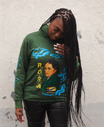 Load image into Gallery viewer, Forest Green ROSA PARKS &quot;Black HistorY&quot; Hoodie
