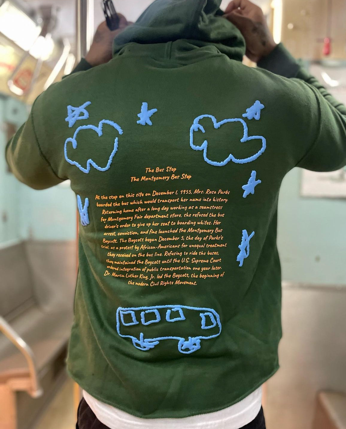 Forest Green ROSA PARKS "Black HistorY" Hoodie