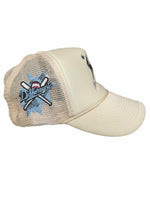 Load image into Gallery viewer, Cream "New York" Trucker Hat
